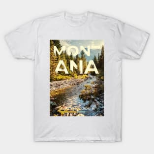 Montana Travel Poster T-Shirt